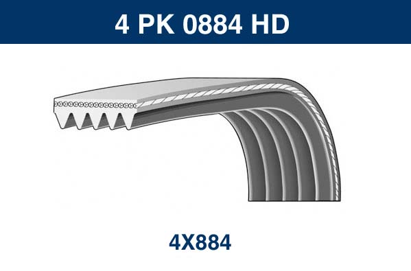 DAY-4-PK-0884-HD DAYCO 4 PK 0884 HD - Görsel 1