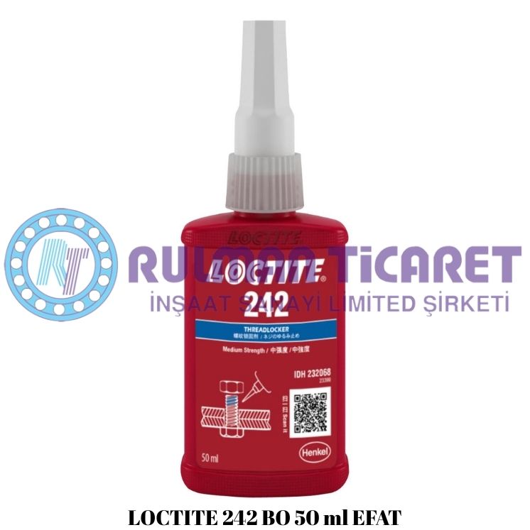 LOCTİTE 2813084 LOCTITE 242 BO 50 ml EFAT – Orta Mukavemetli Vida Sabitleyici - Görsel 1